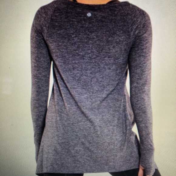 Lululemon rehearsal long sleeve in heathered black swan - Picture 7 of 9